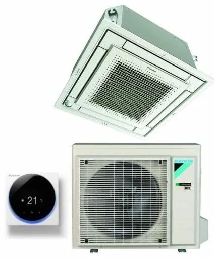 Climatizzatore Condizionatore Daikin a Cassetta Fully Flat 21000 btu FFA60A9 R-32 Wi-Fi Optional con Griglia Bianca Inclusa Classe a+/a+ - Garanzia