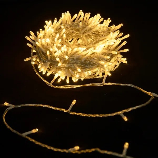 Aigostar - Catena luminosa natalizia LED da esterno, 400 LED, 6W, 230V, 20 m, IP44, bianco caldo