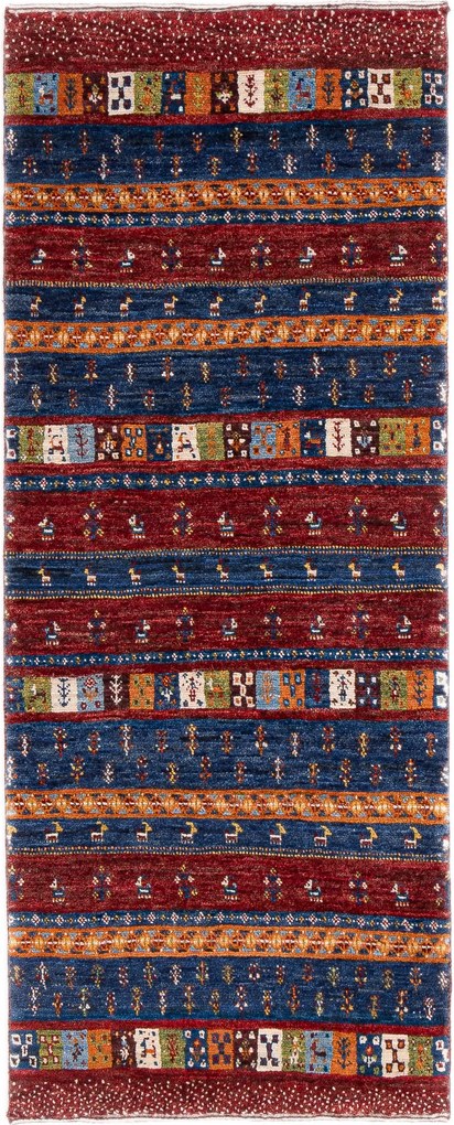 Loribaft Tappeto persiano 60x150 Rosso (Iran) Annodato A Mano