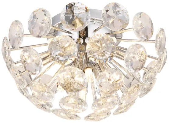 Globo 16047DC - Plafoniera VIRINA 10xG9/7W/230V cromo lucido diametro 39 cm