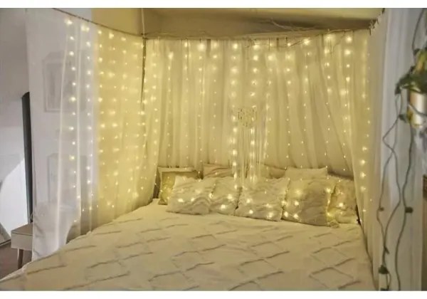 Catena di Natale LED da esterno 400xLED/8 funzioni 7,9 m IP44 bianco caldo