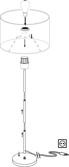Eglo 95173 - Lampada da terra MASERLO 1xE27/60W/230V