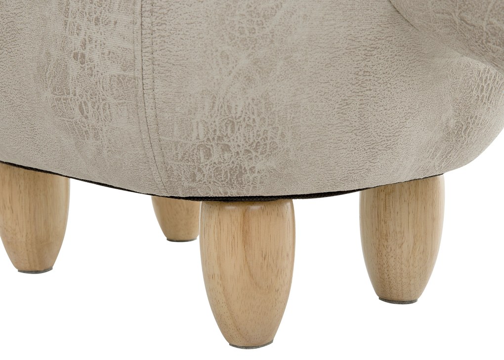 Pouf contenitore in tessuto grigio chiaro TRICERATOPS Beliani