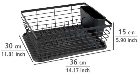 WENKO 54766100 - Scolapiatti BLACK OUTDOOR KITCHEN 36x30 cm nero/nero