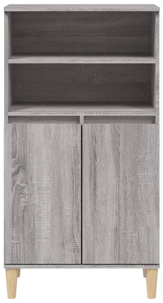 Credenza grigio sonoma 60x36x110 cm in legno multistrato