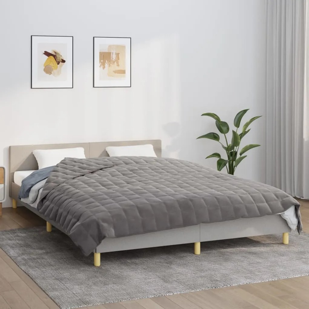 Coperta Ponderata Grigia 200x230 Cm 13 Kg Tessuto /