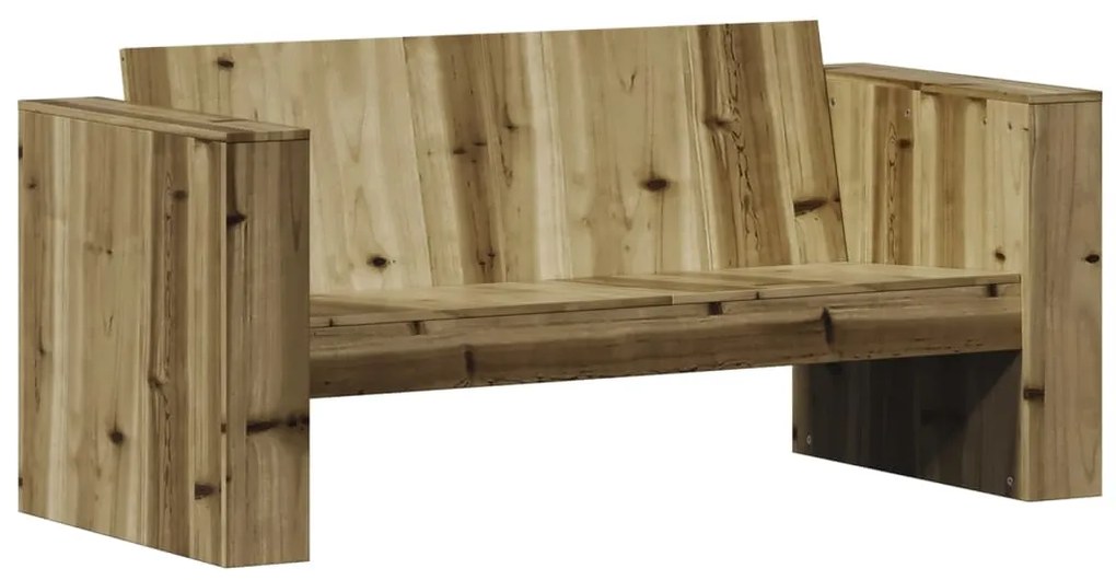 Divano da giardino 2 posti 134x60x62 cm legno impregnato pino