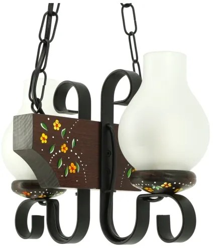 Brilagi - Lampadario a catena QUEEN 2xE14/40W/230V faggio/wengé