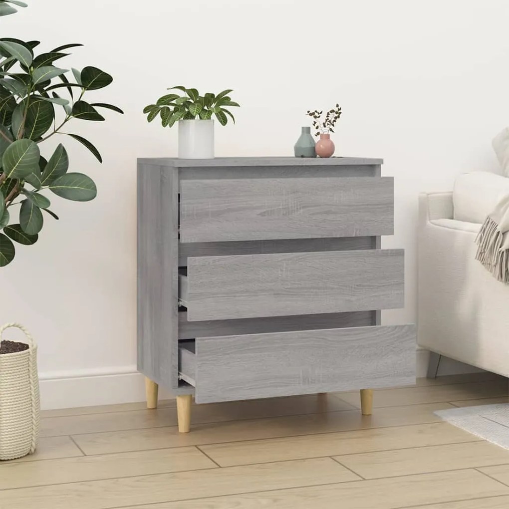 Credenza grigio sonoma 60x35x70 cm in legno multistrato