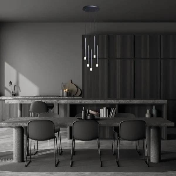 Rabalux 72360 - Lampadario a sospensione con filo RAMIRA 5xG9/5W/230V nero