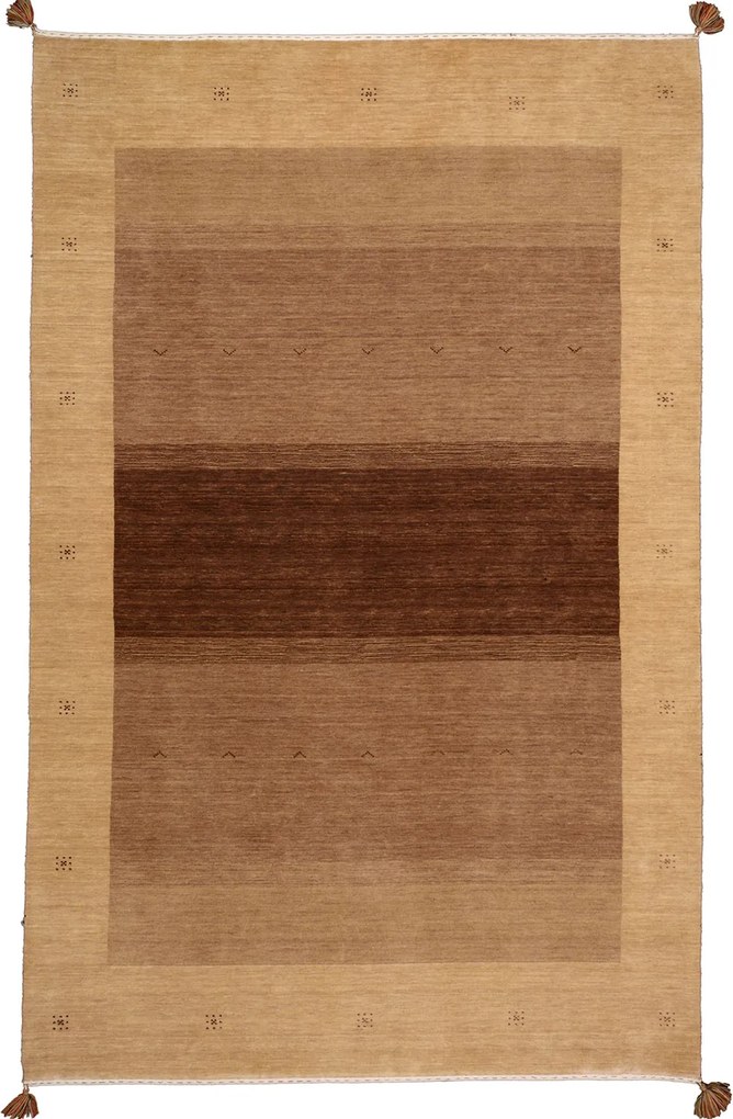 Loribaft Tappeto 200 x 300 Beige (Indian) Annodato A Mano
