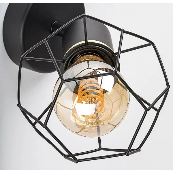 Rabalux 71065 - Applique FRAN 1xE27/40W/230V diametro 12 cm nero