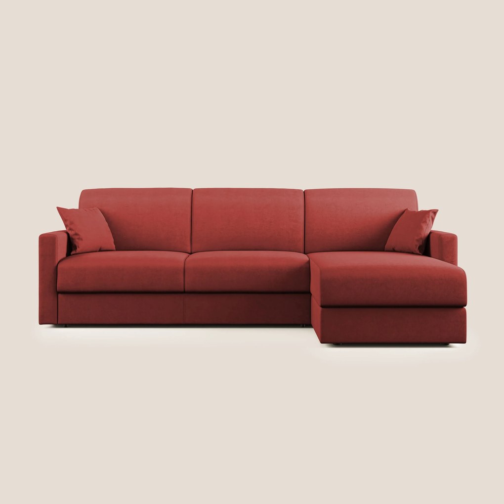 Chris Divano letto angolare con penisola in microfibra smacchiabile T11