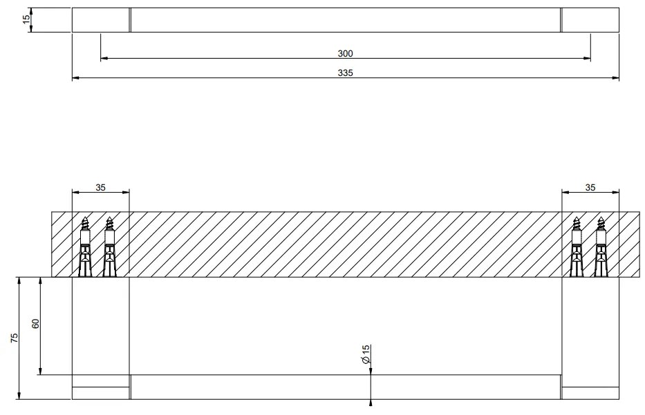 Portasciugamani 30 cm brushed brass origini 66500 Gessi