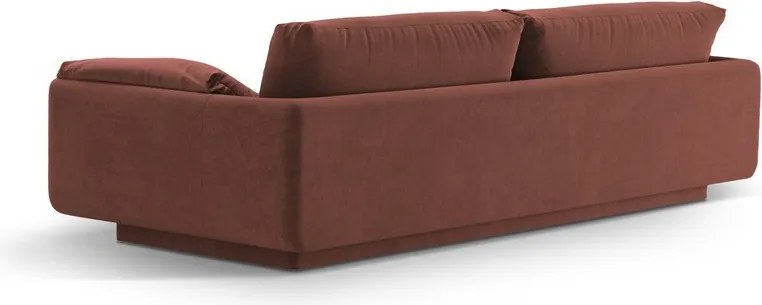 Divano rosa con rivestimento in velluto 220 cm Torino – Micadoni