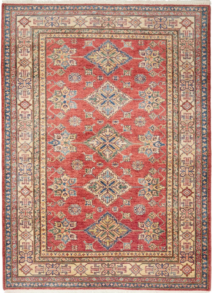 Kazak Tappeto orientale 150 x 200 Rosso (Pakistan) Annodato A Mano