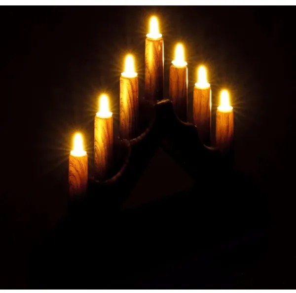 Retlux - Candeliere di Natale a LED 7xLED/2xAA bianco caldo