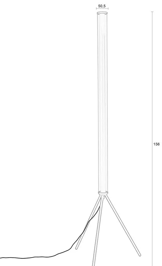 Lampada da terra LED beige con paralume in vetro con intensità regolabile (altezza totale 156 cm) Scotty – Zuiver