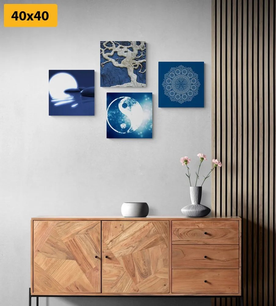Set di quadri – Feng Shui in blu