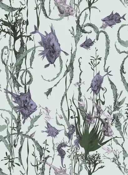Edmond Petit Carta da parati Jardin Marine - RM115-03 - Mauve