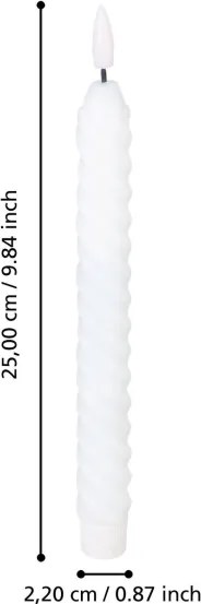 Eglo 422226 - SET 2x LED Candele ANDRAFIABE LED/1xAAA 25 cm bianco