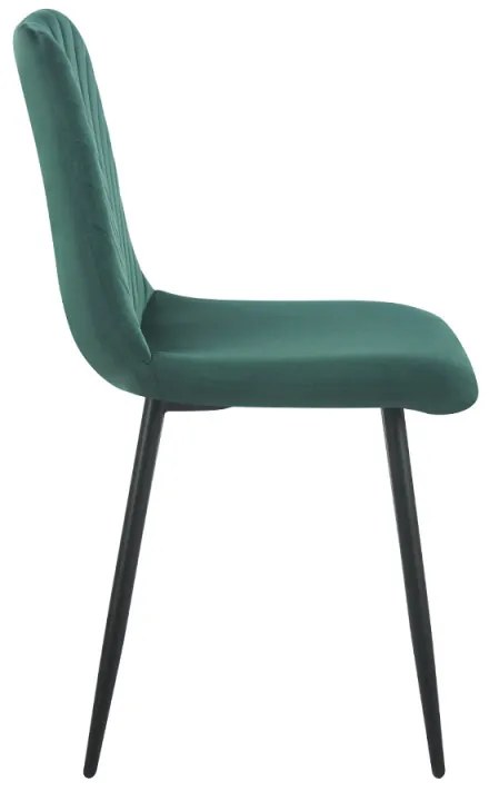 Sedia Kisa Balck Velluto - Verde