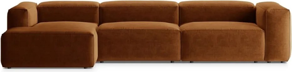 Divano angolare color mattone (con penisola a sinistra/con chaise lounge) Bergamo – Cosmopolitan Design