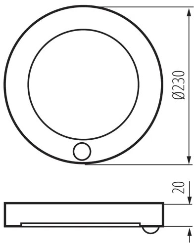 Kanlux 24606 - Lampada LED sens. 2in1 ERGA LED/17W/230V 3000/4000/6500K bianco