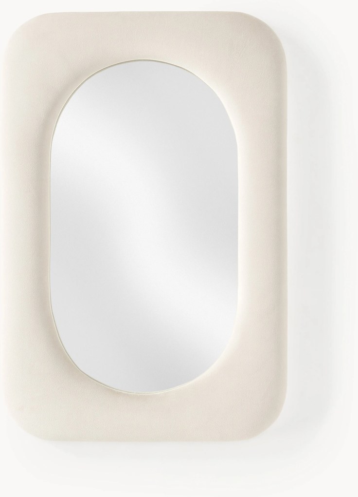 Specchio da parete con cornice in velluto Zola