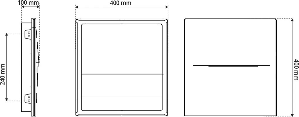 Applique da Incasso G9 POCKET Monodirezionale in Gesso Pitturabile