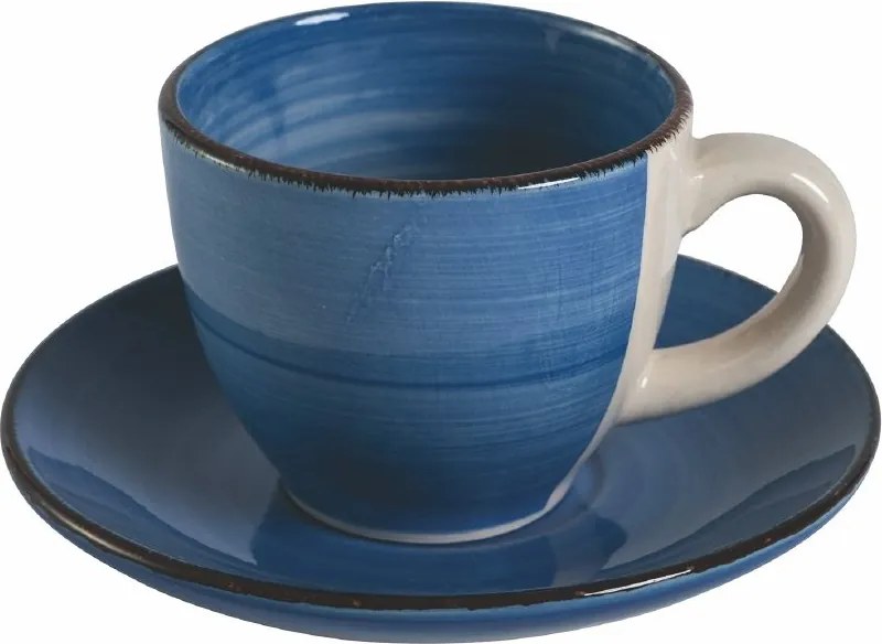 Set 6 Tazzine da Caffè con Piattino Ø6,8x5,6 cm in Gres VdE Tivoli 1996 Baita Acqua...