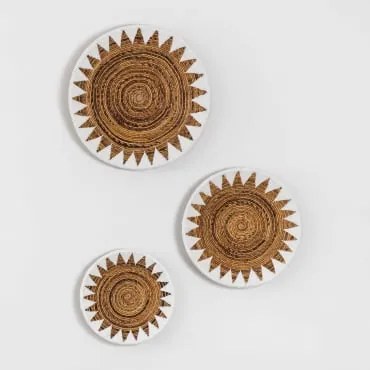 Set di 3 Piatti Decorativi Aleiso NATURAL - Sklum