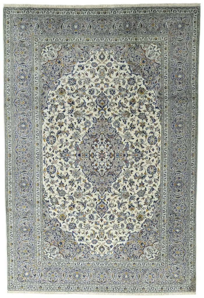 Kashan Tappeto persiano 360 x 240 Beige (Iran) Annodato A Mano