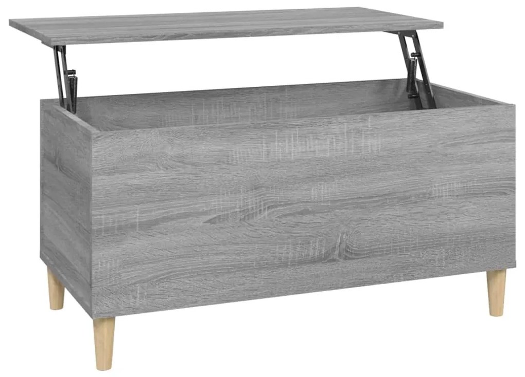 Tavolino salotto grigio sonoma 90x44,5x45 cm legno multistrato