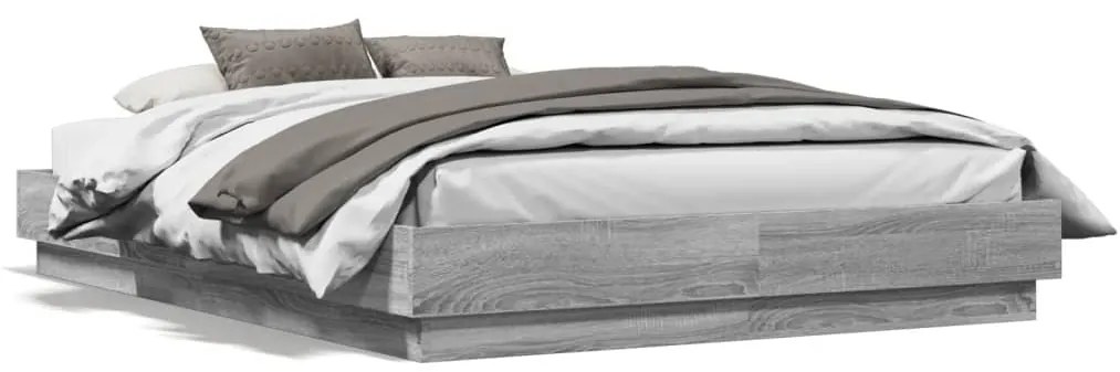 Giroletto Con Luci Led Grigio Sonoma 140x190 Cm /