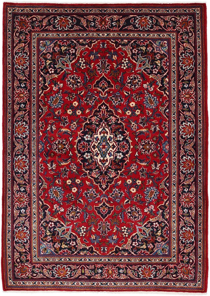 Kashan Tappeto 140x200 (Iran) Annodato A Mano