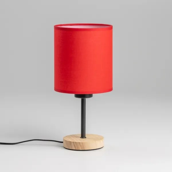 Brilagi - Lampada da tavolo NUBILA WOOD 1xE27/25W/230V quercia/rosso
