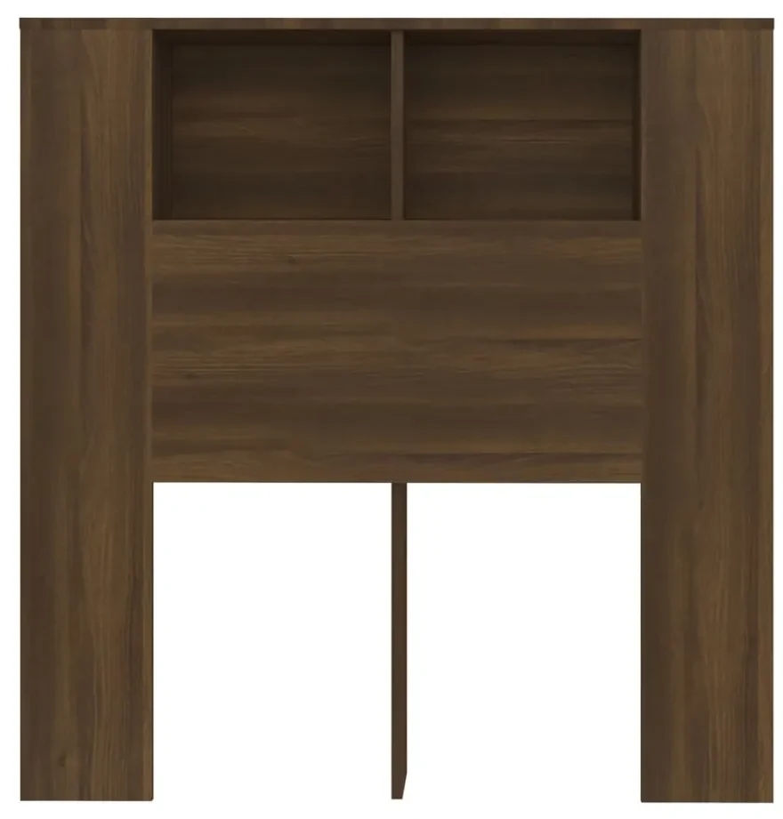 Testiera con scomparti rovere marrone 100x18,5x104,5 cm