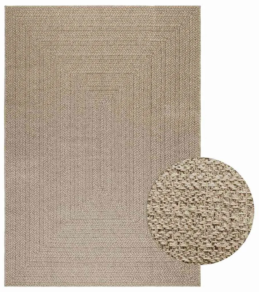 Tappeto Zızur Beige 160x230 Cm Aspetto Iuta Interni Ed Esterni /