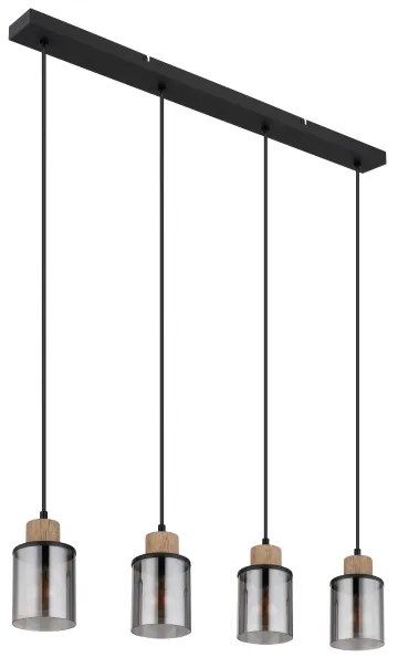 Globo 15707-4H - Lampadario a sospensione con filo REID 4xE27/15W/230V