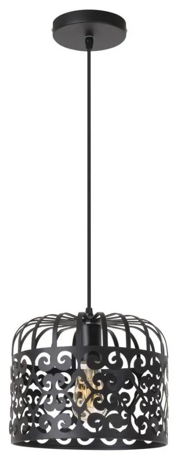 Rabalux 2156 - Lampadario ALESSANDRA 1xE27/60W/230V nero