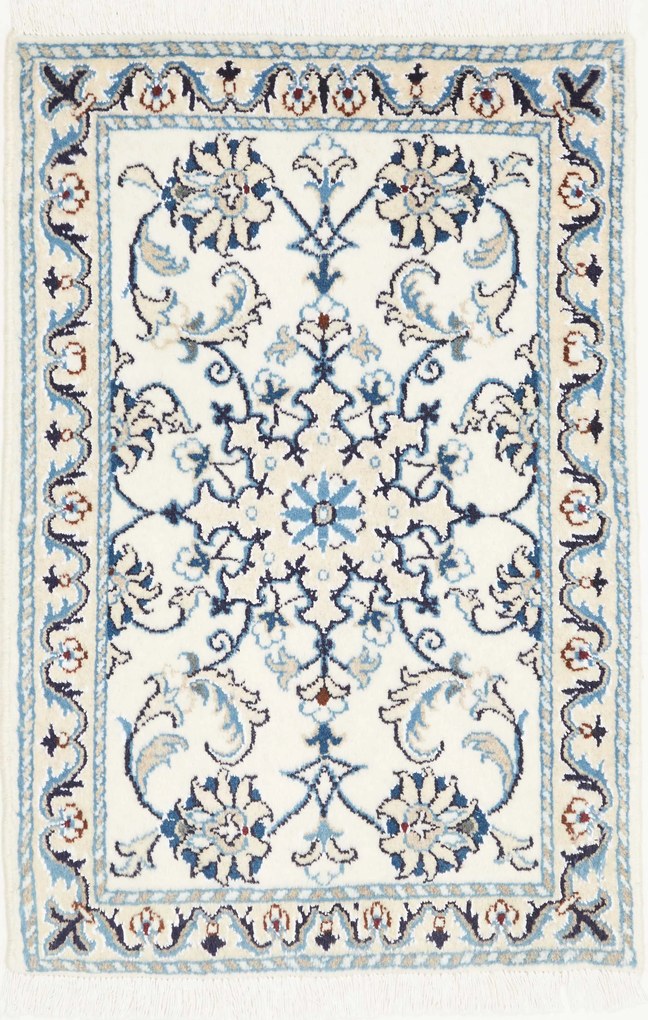 Nain Tappeto 90x60 Beige (Iran) Annodato A Mano