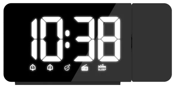 Solight CA04 - Radiosveglia con display LED e proiettore 1xCR2032/5V