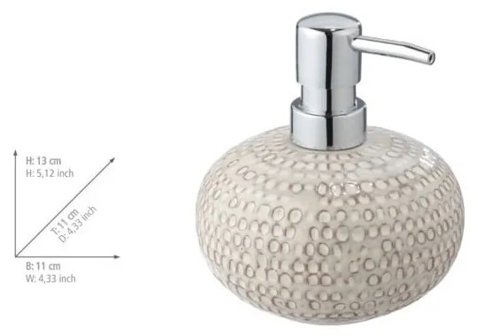 Dispenser di sapone in ceramica crema 0,47 l Pergole - Wenko