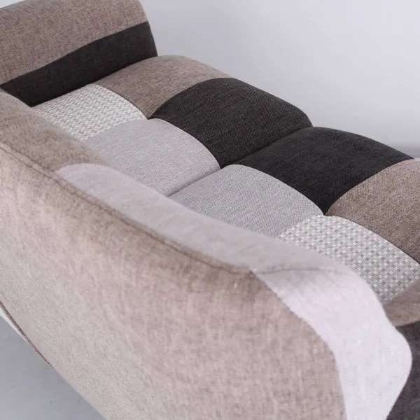 Divano 2 posti 130 cm - tessuto Patchwork Elegant imbottito ELLEN