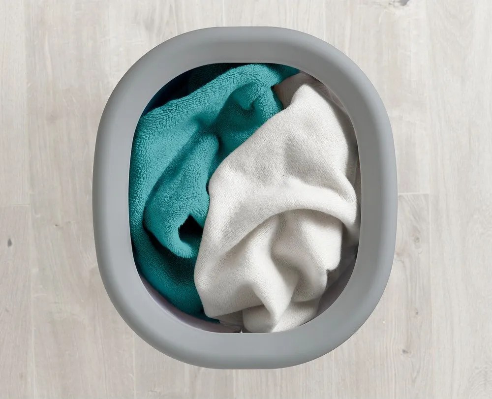 Cesta per il bucato grigio chiaro in tessuto 50 l Duo – Joseph Joseph