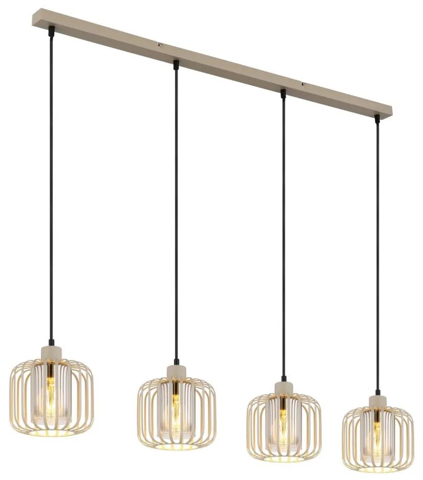 Globo 15758-4H - Lampadario sospeso su cavo ALFRED 4xE27/40W/230V