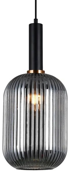 ITALUX PND-5588-1L-BK+SG - Lampadario a cavo ANTIOLA 1xE27/40W/230V nero