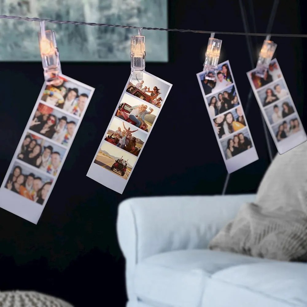 Catena luminosa a LED trasparente a forma di spillo, 40 luci, lunghezza 6,35 m - DecoKing