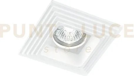 Incasso spettro bianco quadrato 1 luce attacco gu10 11,5x11,5x4,9cm...